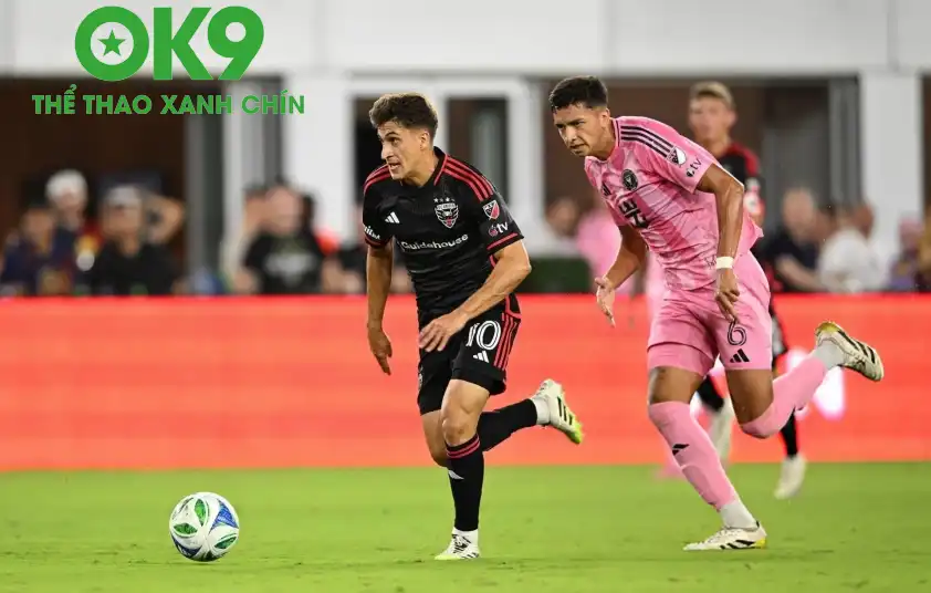 Inter Miami lép vế trước DC United trong hiệp 1 (Ảnh: MLS). Inter Miami lép vế trước DC United trong hiệp 1 (Ảnh: MLS).